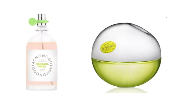 Monogotas de Manzana (4,00 euros) / Dkny Be Delicious (47,99 euros) Monogotas de Manzana (4,00 euros) / Dkny Be Delicious (47,99 euros)