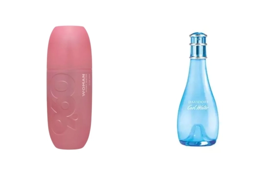 Eau de toilette 9.60 Rosa (3,90 €)/Davidoff for Women Cool Water (23,95 €). Eau de toilette 9.60 Rosa (3,90 €)/Davidoff for Women Cool Water (23,95 €).