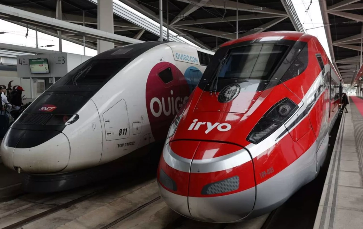 Un tren de Ouigo y otro de Iryo / EFE Un tren de Ouigo y otro de Iryo / EFE