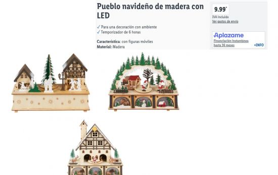 Pueblo de madera con luz LED/ 9,99 €/LIDL.ES Pueblo de madera con luz LED/ 9,99 €/LIDL.ES