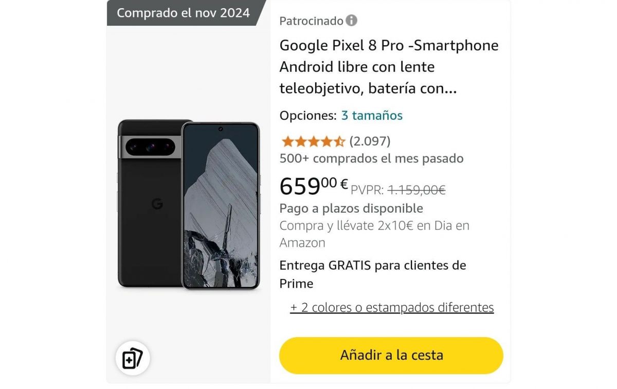 El móvil que compró Álvaro Ruiz en Amazon CEDIDA El móvil que compró Álvaro Ruiz en Amazon CEDIDA