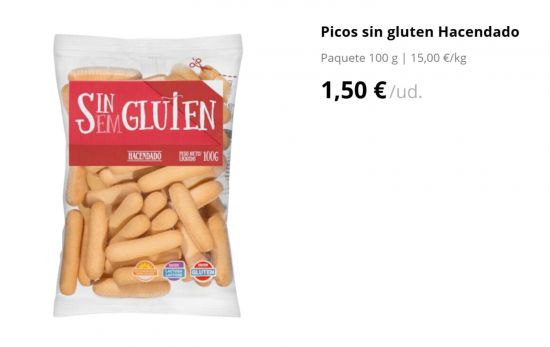 Picos sin gluten/ 1,50 € /MERCADONA.ES Picos sin gluten/ 1,50 € /MERCADONA.ES