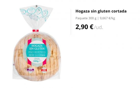 Hogaza sin gluten cortada/ 2,90 €/ MERCADONA.ES Hogaza sin gluten cortada/ 2,90 €/ MERCADONA.ES