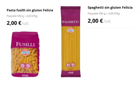 Pastas sin gluten Hacendado/ 2,00 €/ MERCADONA.ES Pastas sin gluten Hacendado/ 2,00 €/ MERCADONA.ES