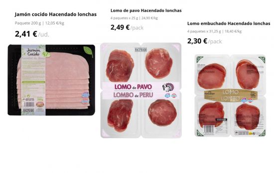 Embutidos Hacendado/ MERCADONA.ES Embutidos Hacendado/ MERCADONA.ES