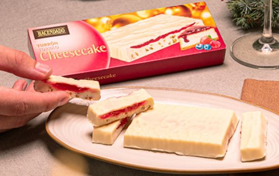 el nuevo turrón de Cheesecake con su receta mejorada/ MERCADONA.ES el nuevo turrón de Cheesecake con su receta mejorada/ MERCADONA.ES