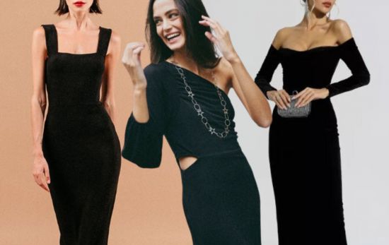 Look con un clásico infalible, el clásico vestido negro/ Montaje CG Look con un clásico infalible, el clásico vestido negro/ Montaje CG