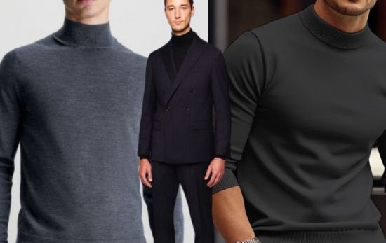 Ejemplos de looks con cuello perkins en hombre, muy favorecedor/ Montaje CG Ejemplos de looks con cuello perkins en hombre, muy favorecedor/ Montaje CG
