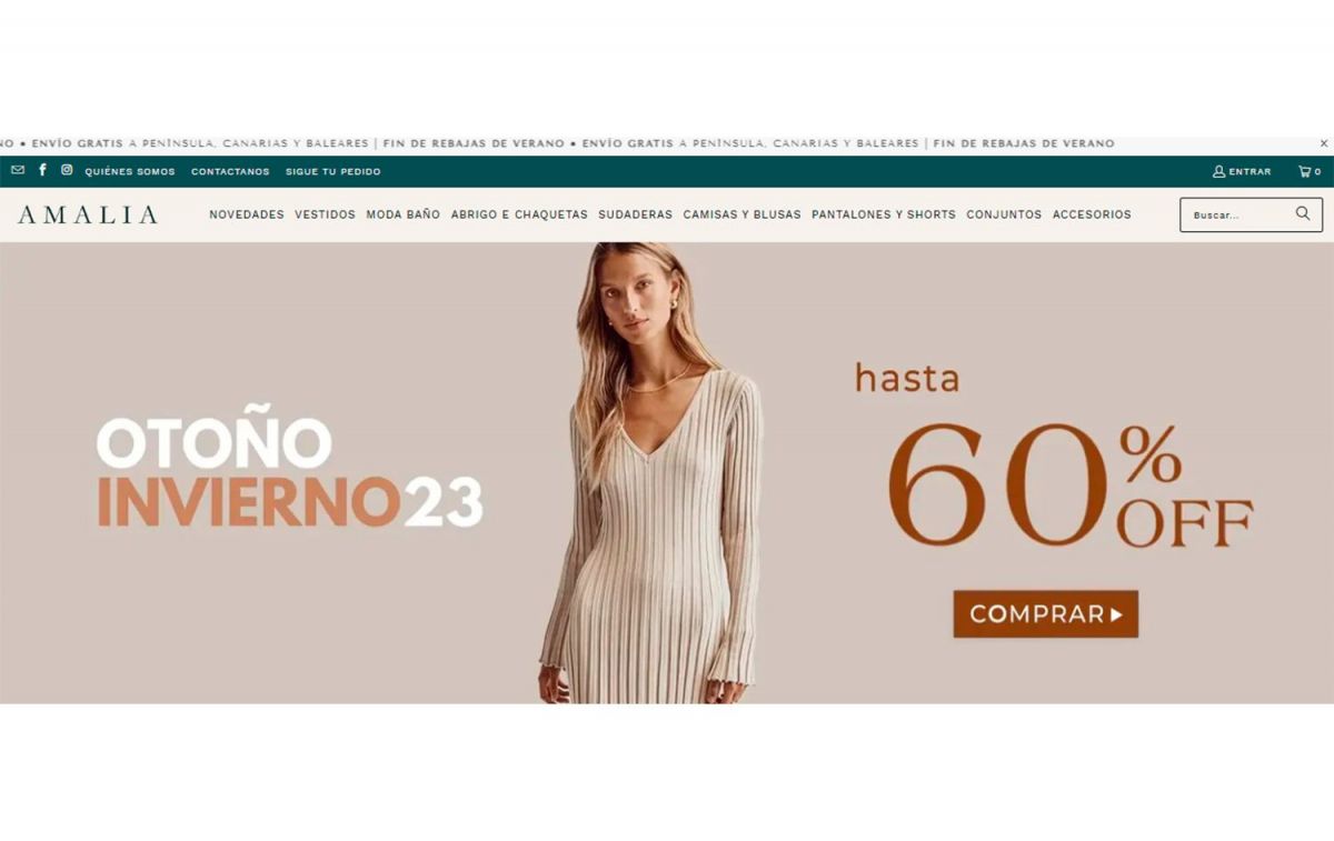 La web de Amalia Madrid / CG La web de Amalia Madrid / CG