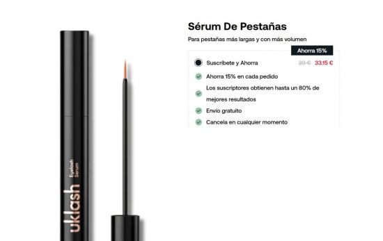 Sérum De Pestañas Para pestañas más largas y con más volumen/ UKLASH.ES