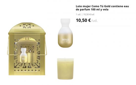 Lote 'Como Tú Gold' / 10,50 €/ MERCADONA.ES Lote 'Como Tú Gold' / 10,50 €/ MERCADONA.ES
