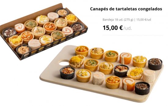 Bandeja de canapés fríos ya preparada y congelada, 15€ / MERCADONA.ES Bandeja de canapés fríos ya preparada y congelada, 15€ / MERCADONA.ES
