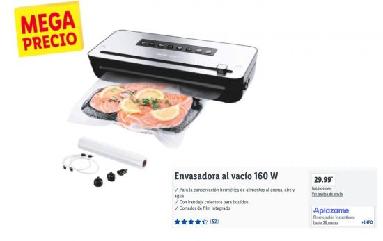 Envasadora al vacío de Lidl para la conservación hermética de alimentos por solo 29,99 euros /LIDL.ES Envasadora al vacío de Lidl para la conservación hermética de alimentos por solo 29,99 euros /LIDL.ES