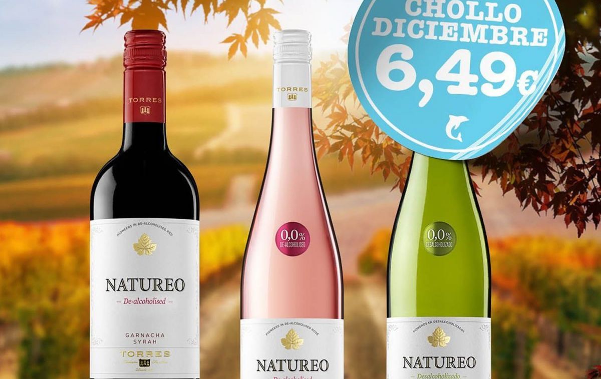 Los vinos Natureo sin alcohol de Familia Torres / FACEBOOK Los vinos Natureo sin alcohol de Familia Torres / FACEBOOK