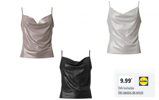 Top de satén para mujer Con efecto brillo satinado/ LIDL.ES Top de satén para mujer Con efecto brillo satinado/ LIDL.ES