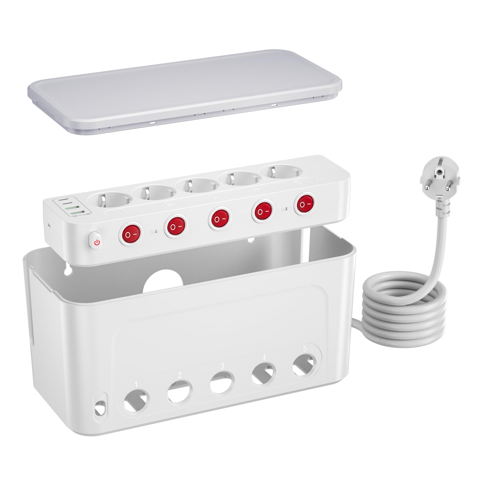 El organizador de cables es una de las alternativas más sólidas a las regletas clásicas / Amazon El organizador de cables es una de las alternativas más sólidas a las regletas clásicas / Amazon
