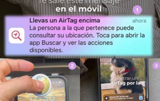 Pasos a seguir para descubrir si nos están vigilando el móvil con un Air Tag/ Montaje CG Pasos a seguir para descubrir si nos están vigilando el móvil con un Air Tag/ Montaje CG