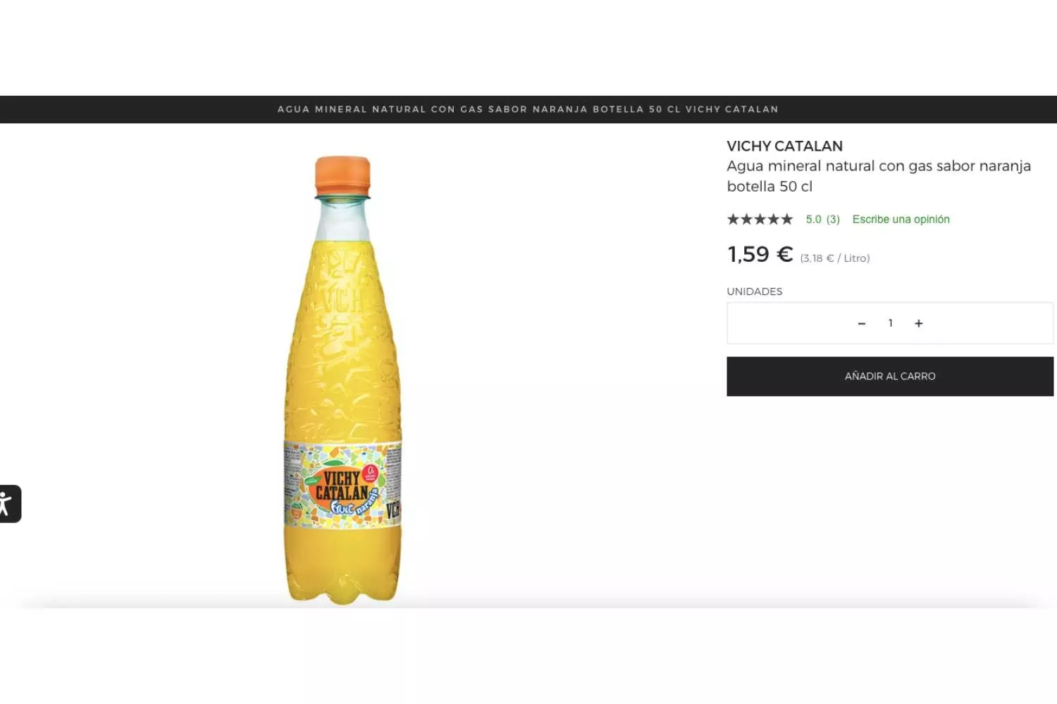 Agua Vichy Catalan sabor a naranja / EL CORTE INGLÉS Agua Vichy Catalan sabor a naranja / EL CORTE INGLÉS