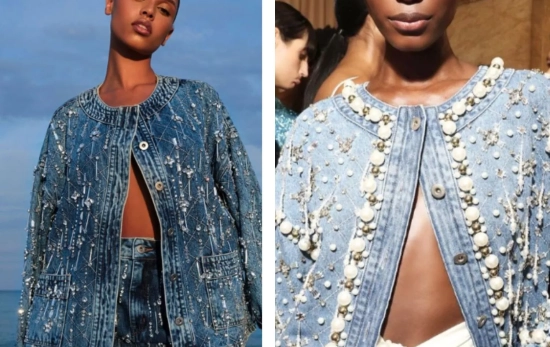 Tendencia pedrería con denim en tono claro/ PINTEREST Tendencia pedrería con denim en tono claro/ PINTEREST