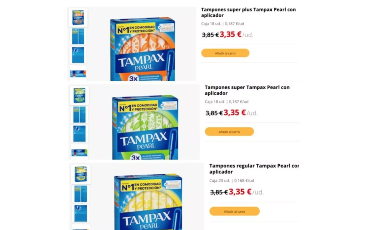 Los tampones rebajados de Mercadona CAPTURA Los tampones rebajados de Mercadona CAPTURA