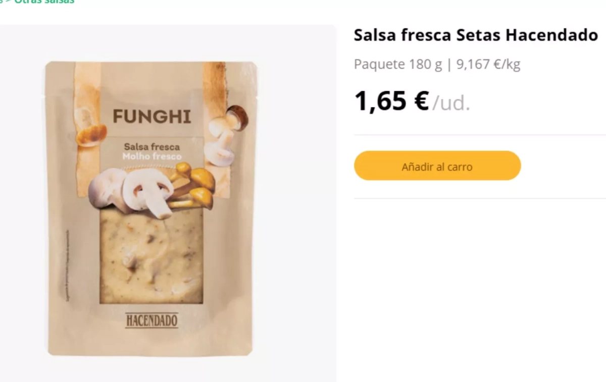 La salsa de setas de Mercadona / MERCADONA La salsa de setas de Mercadona / MERCADONA