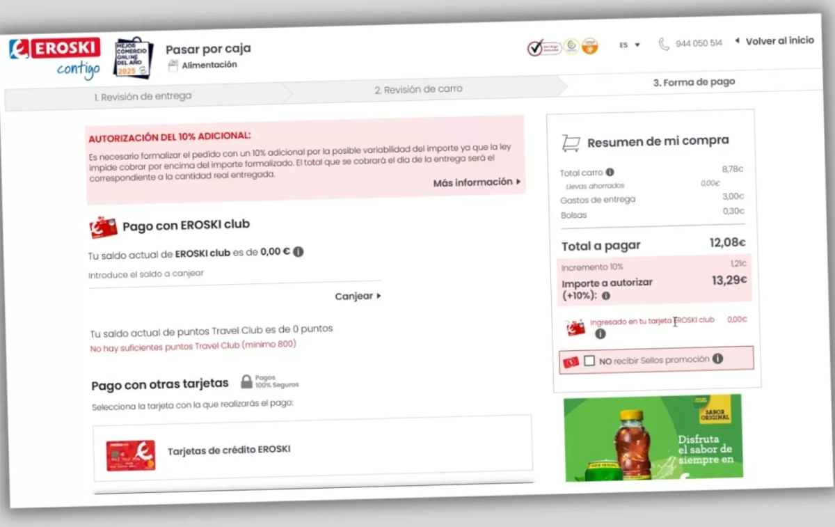 La página web de Eroski FACUA La página web de Eroski FACUA