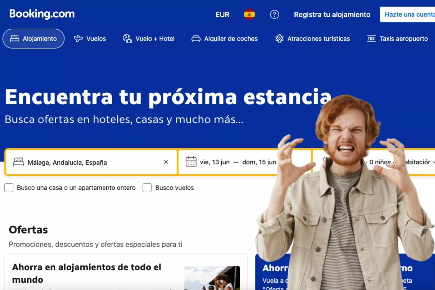 Una persona enfadad