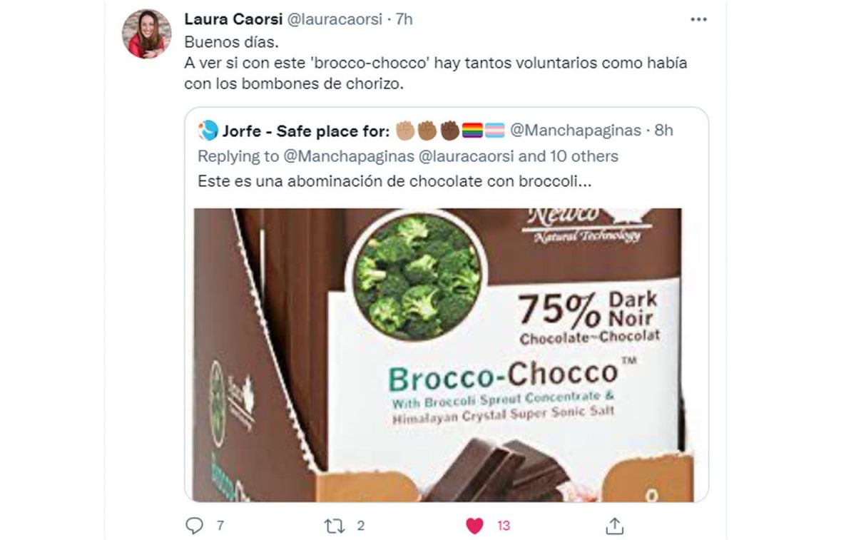 El chocolate con brócoli / TWITTER