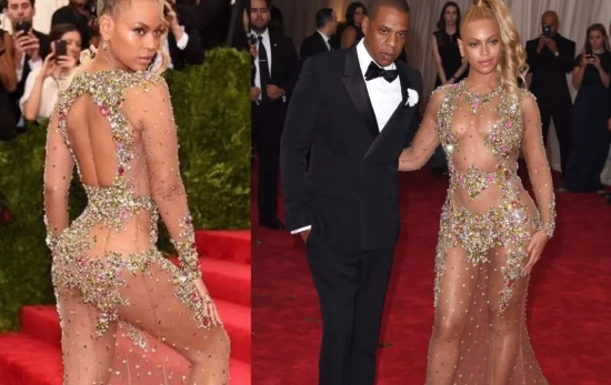 Beyoncé y su 'naked dress'/ PINTEREST.COM