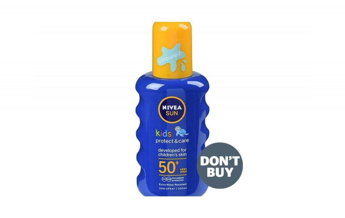 La crema solar Kids Protect & Care SPF50+ Spray para niños de Nivea / WHICH