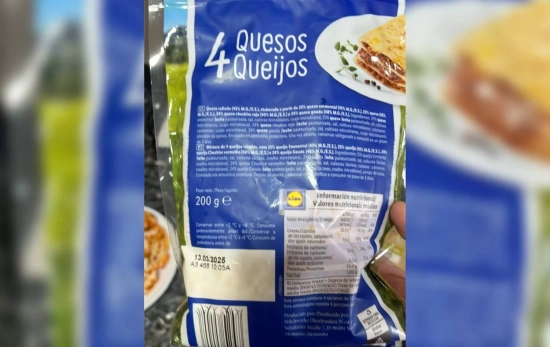 Fecha de caducidad del queso con moho de Lidl / CEDIDA Fecha de caducidad del queso con moho de Lidl / CEDIDA