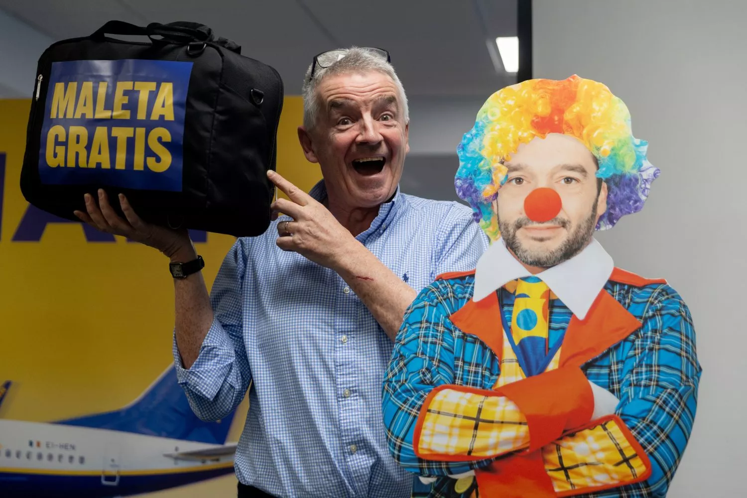 O diretor executivo da Ryanair, Michael O'Leary, durante uma conferência de imprensa da Ryanair / EUROPA PRESS - EDUARDO PARRA