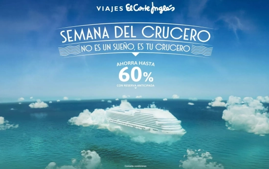 Imagen de la campaña para viajes en crucero con ofertas exclusivas y nuevos itinerarios / VIAJES EL CORTE INGLÉS Imagen de la campaña para viajes en crucero con ofertas exclusivas y nuevos itinerarios / VIAJES EL CORTE INGLÉS
