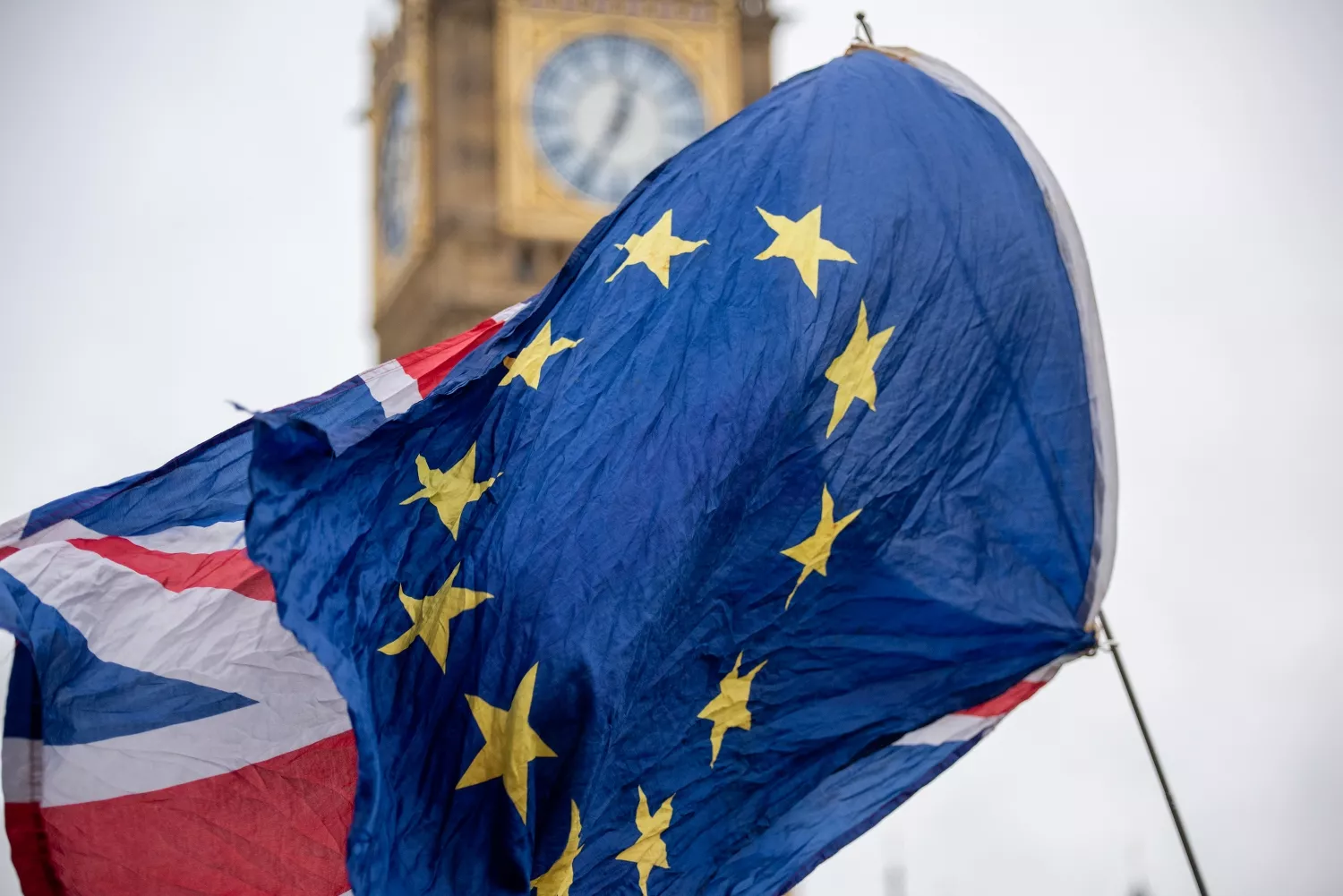 Banderas de la UE y Reino Unido en Londres / Krisztian Elek - EP