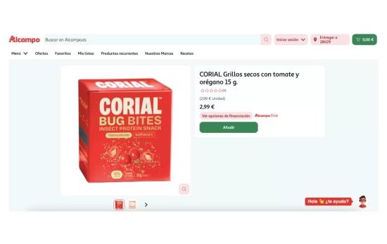 Grillos secos con tomate y orégano / ALCAMPO