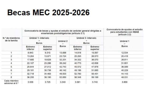 Becas MEC curso académico 2025-2026 concedidas pro el Gobierno/ ADMINISTRACION.GOB.ES Becas MEC curso académico 2025-2026 concedidas pro el Gobierno/ ADMINISTRACION.GOB.ES