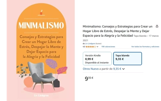El libro de Liv Lindgren para poner en practica el minimalismo emocional y doméstico/ AMAZON.ES El libro de Liv Lindgren para poner en practica el minimalismo emocional y doméstico/ AMAZON.ES
