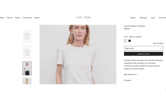 Camiseta blanca de la marca The Row / THE ROW Camiseta blanca de la marca The Row / THE ROW