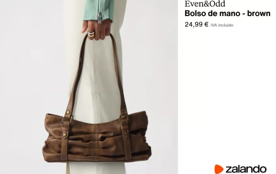 Bolso retro estilo 'baguette' de Zalando/ZALANDO Bolso retro estilo 'baguette' de Zalando/ZALANDO
