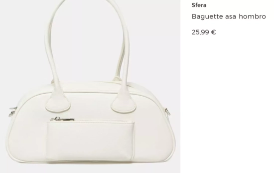 Bolso estilo 'baguette' de Sfera/ SFERA Bolso estilo 'baguette' de Sfera/ SFERA