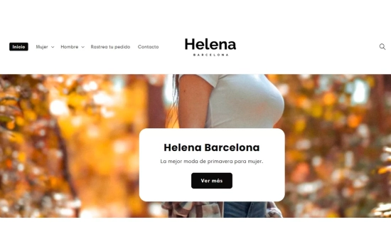 Aspecto de la web Helena Barcelona / CG Aspecto de la web Helena Barcelona / CG