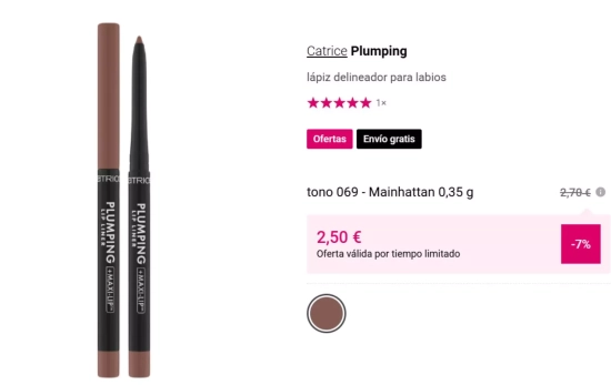 Plumping Lip Liner de Catrice en el tono 069 Mainhattan/ DOUGLAS