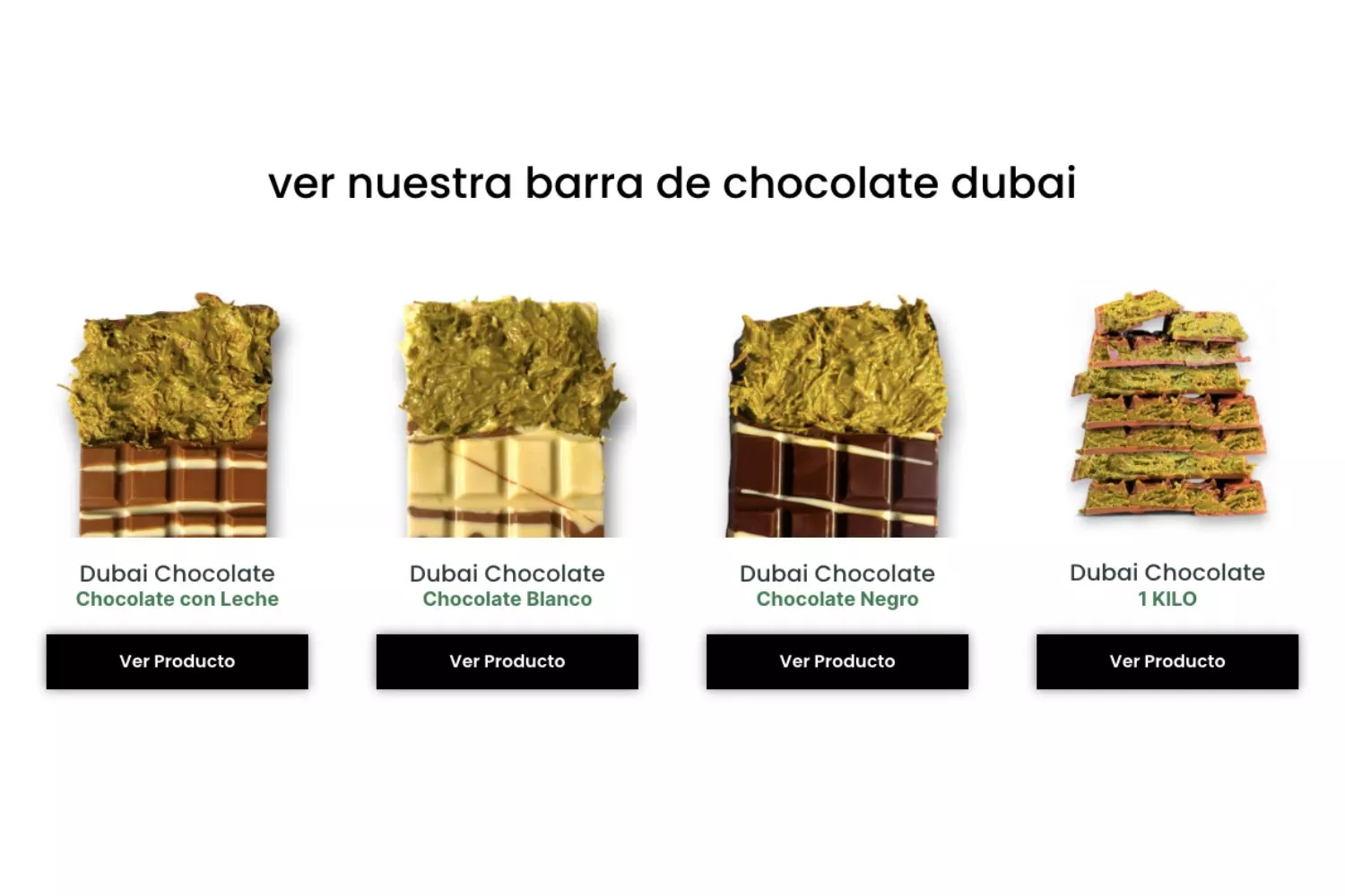 Diferentes chocolates Dubai   DUBAI CHOCOLATES