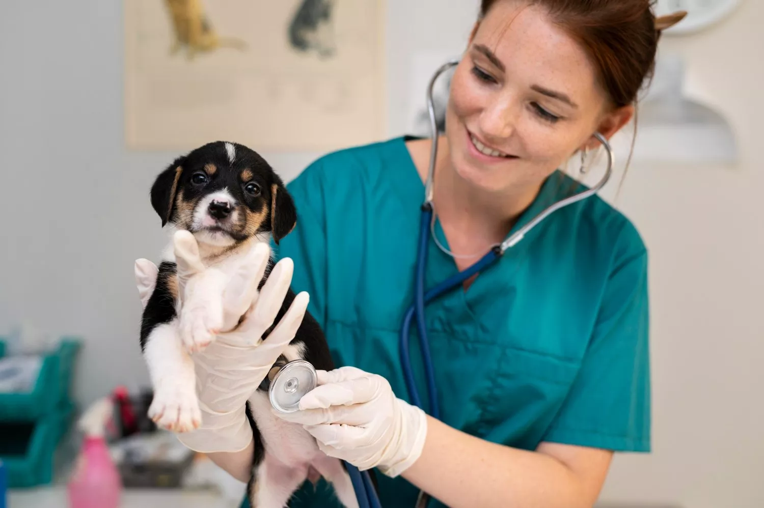 Un veterinario sujeta a una mascota / FREEPIK Un veterinario sujeta a una mascota / FREEPIK
