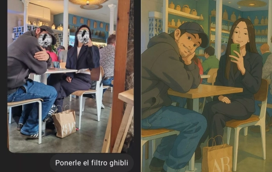 Imagen recreada con ChatGPT de estilo Studio Ghibli a partir de una foto/ Montaje CG Imagen recreada con ChatGPT de estilo Studio Ghibli a partir de una foto/ Montaje CG