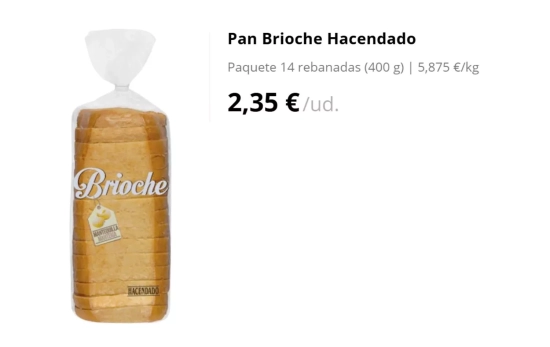Pan de Brioche para tus torrijas/ MERCADONA Pan de Brioche para tus torrijas/ MERCADONA