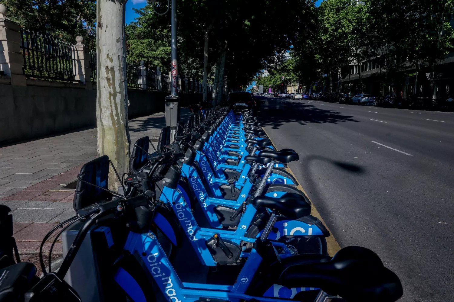 Varias bicicletas aparcadas del servicio bicimad / Ricardo Rubio - EP