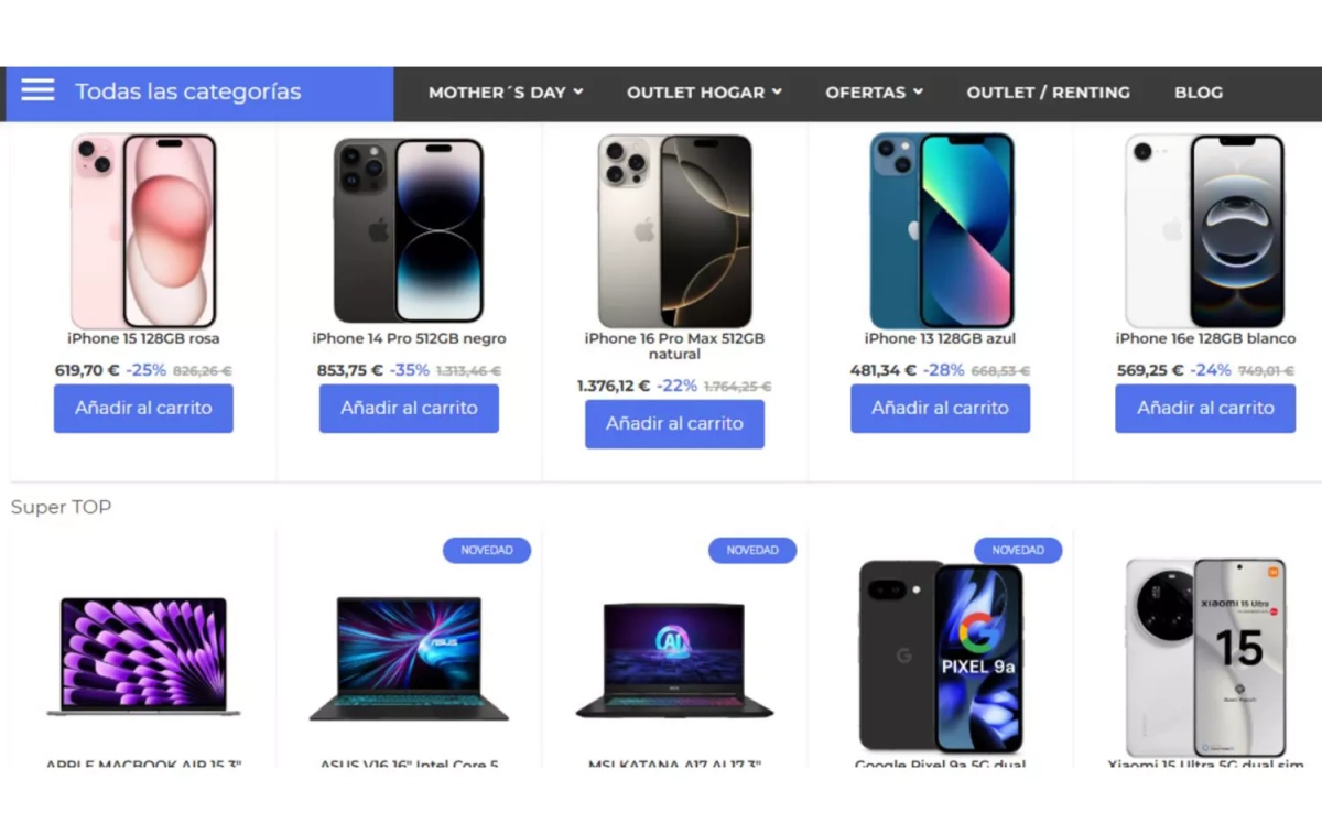 Productos ofertados en Allzone / CG Productos ofertados en Allzone / CG