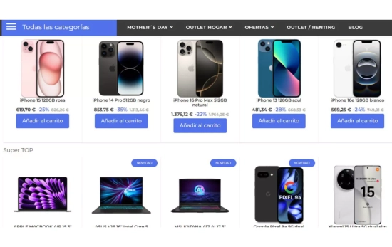 Productos ofertados en Allzone / CG Productos ofertados en Allzone / CG