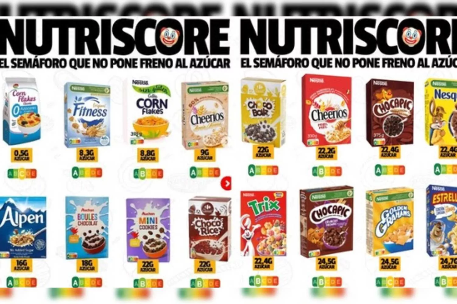 Cereales con la etiqueta de Nutriscore / FITSTORE Cereales con la etiqueta de Nutriscore / FITSTORE